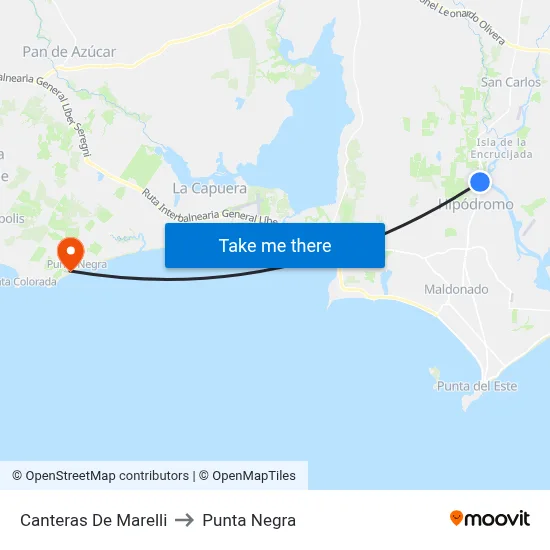 Canteras De Marelli to Punta Negra map