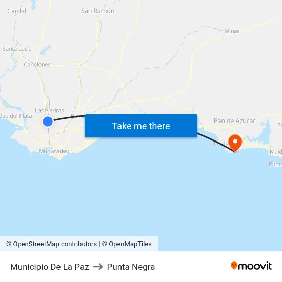 Municipio De La Paz to Punta Negra map