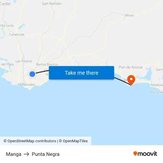 Manga to Punta Negra map