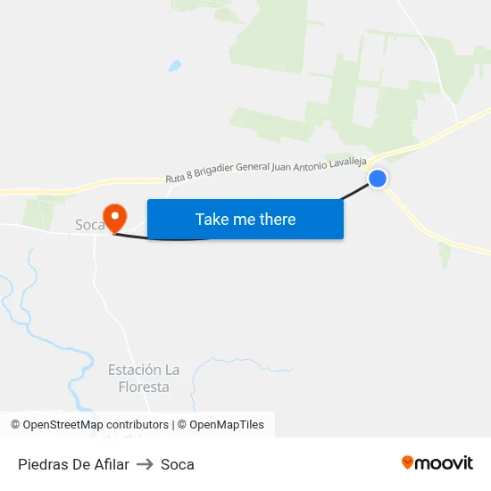 Piedras De Afilar to Soca map