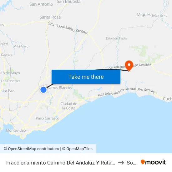 Fraccionamiento Camino Del Andaluz Y Ruta 84 to Soca map