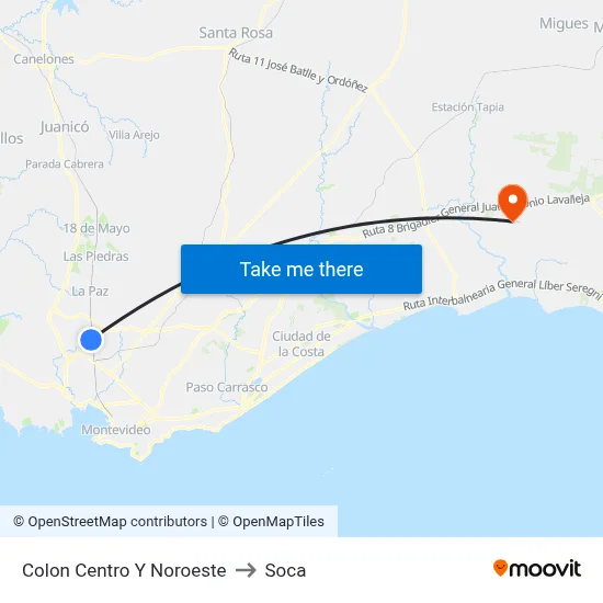 Colon Centro Y Noroeste to Soca map