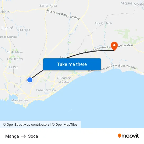 Manga to Soca map