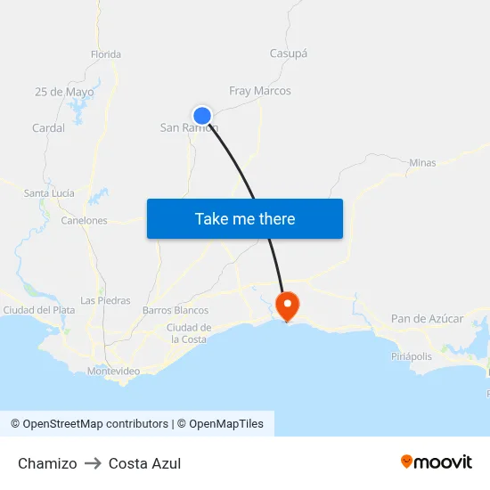 Chamizo to Costa Azul map