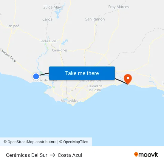Cerámicas Del Sur to Costa Azul map