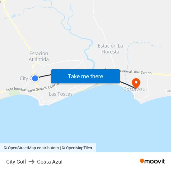 City Golf to Costa Azul map