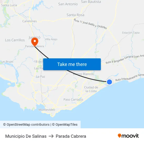 Municipio De Salinas to Parada Cabrera map