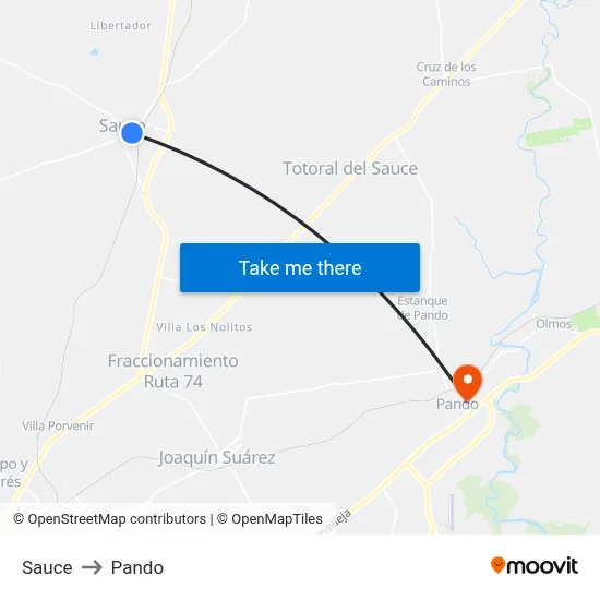 Sauce to Pando map