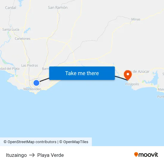 Ituzaingo to Playa Verde map