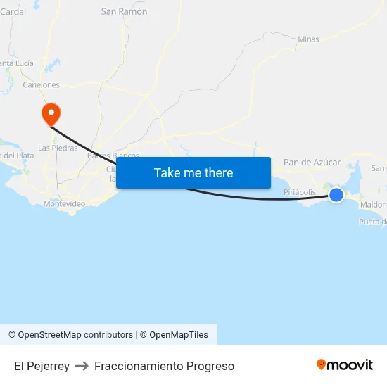 El Pejerrey to Fraccionamiento Progreso map