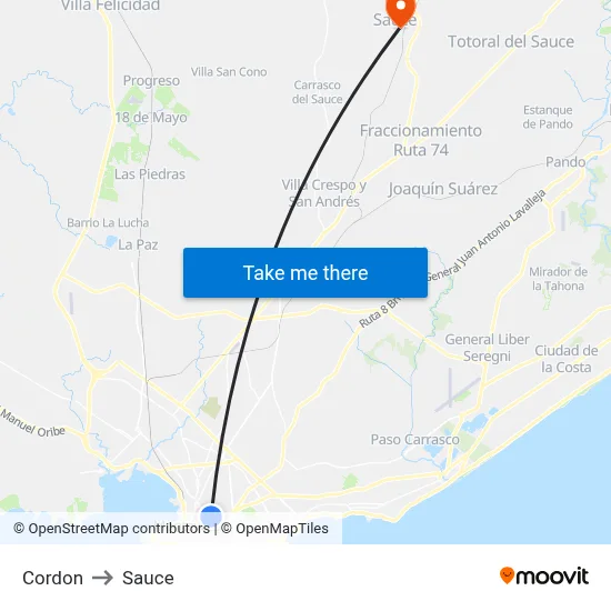 Cordon to Sauce map