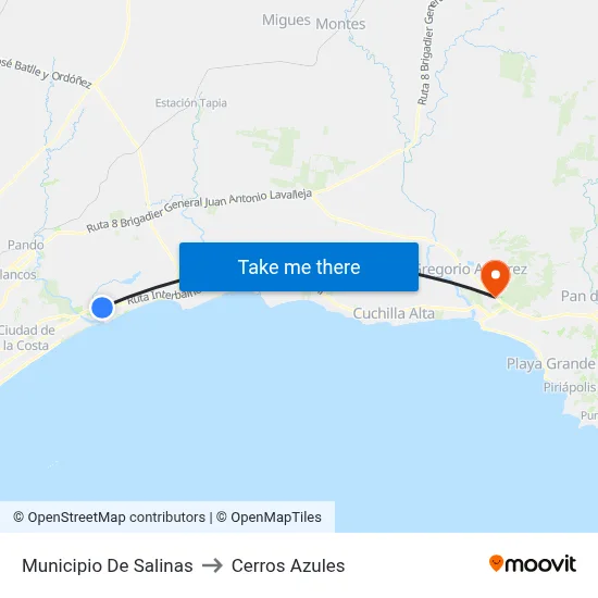 Municipio De Salinas to Cerros Azules map
