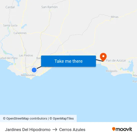 Jardines Del Hipodromo to Cerros Azules map