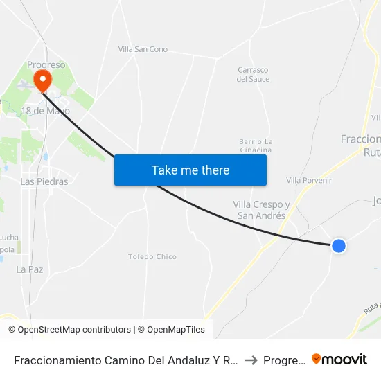 Fraccionamiento Camino Del Andaluz Y Ruta 84 to Progreso map