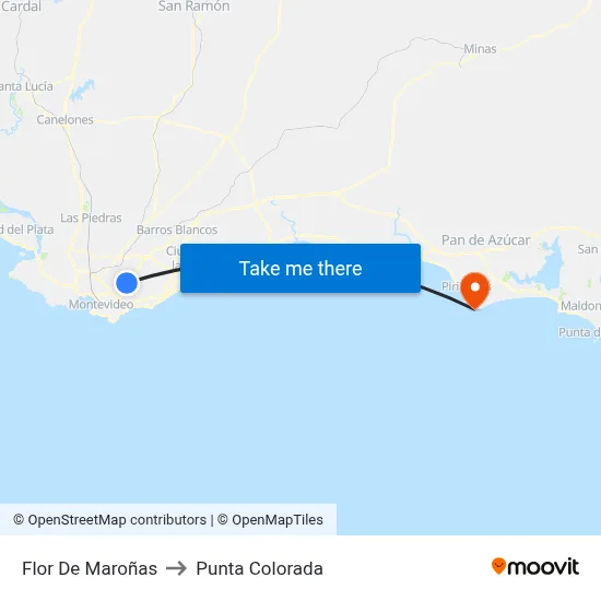 Flor De Maroñas to Punta Colorada map