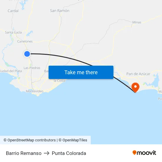 Barrio Remanso to Punta Colorada map