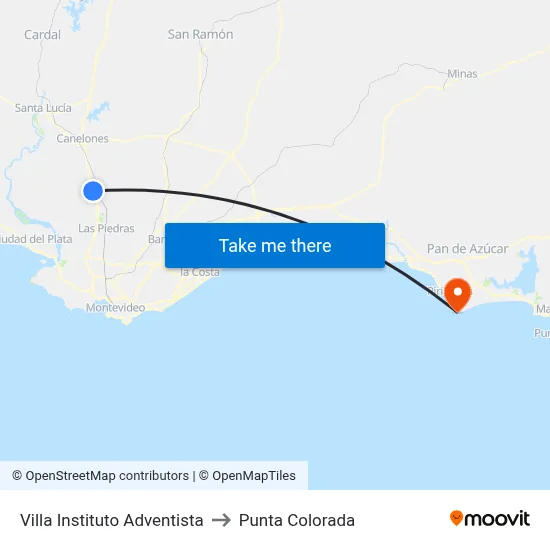 Villa Instituto Adventista to Punta Colorada map