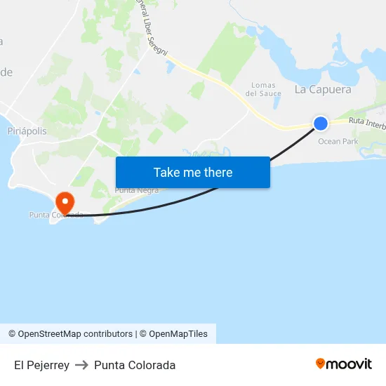 El Pejerrey to Punta Colorada map