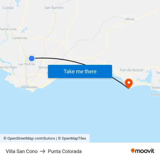 Villa San Cono to Punta Colorada map