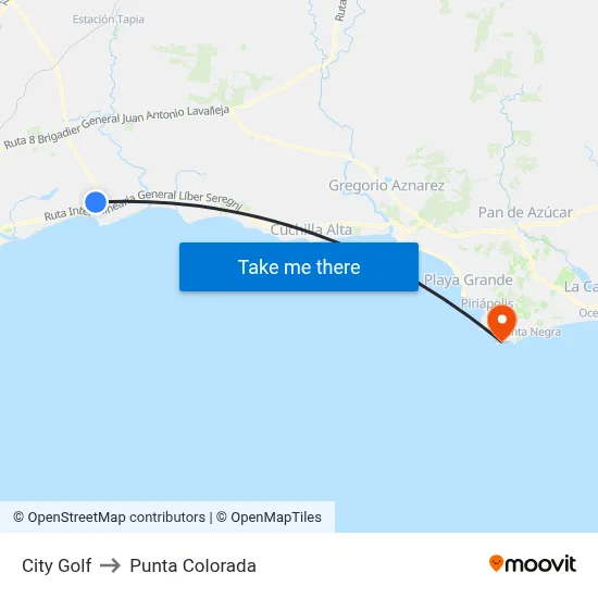 City Golf to Punta Colorada map