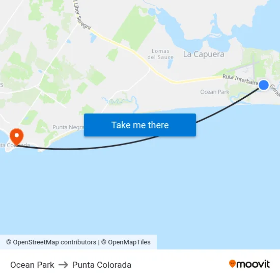 Ocean Park to Punta Colorada map