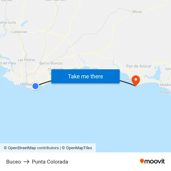 Buceo to Punta Colorada map