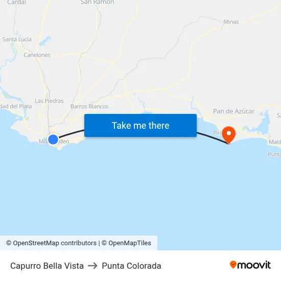 Capurro Bella Vista to Punta Colorada map