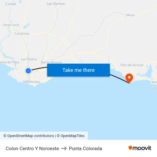 Colon Centro Y Noroeste to Punta Colorada map