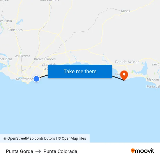 Punta Gorda to Punta Colorada map