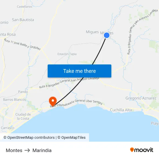Montes to Marindia map