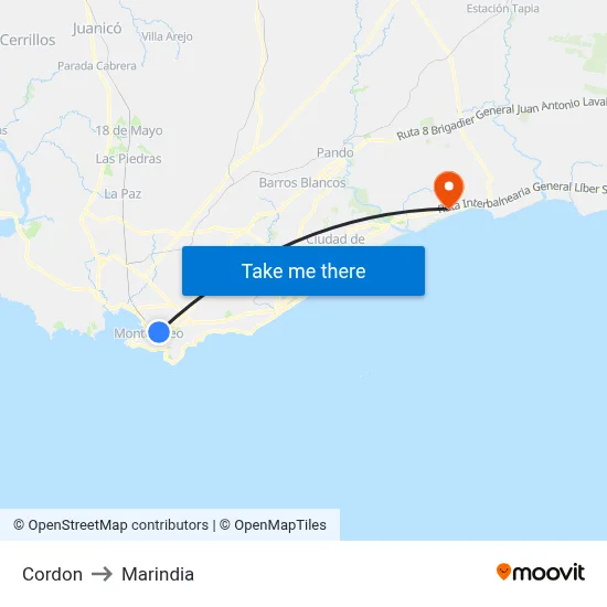 Cordon to Marindia map