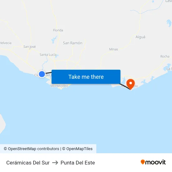 Cerámicas Del Sur to Punta Del Este map