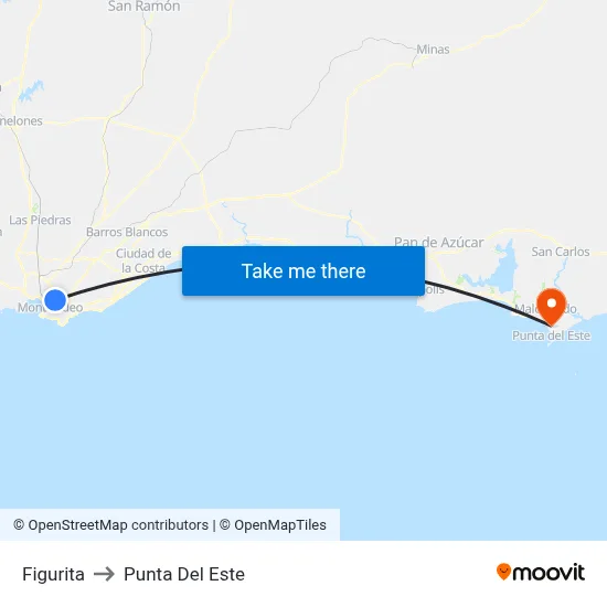 Figurita to Punta Del Este map