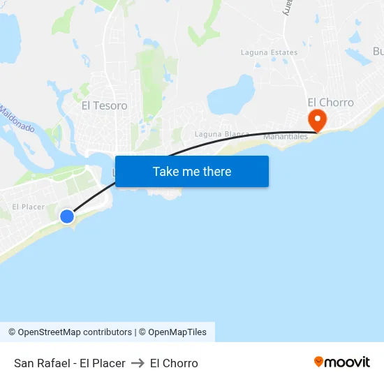 San Rafael - El Placer to El Chorro map