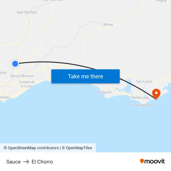 Sauce to El Chorro map