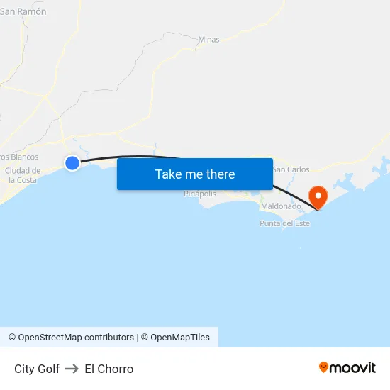 City Golf to El Chorro map