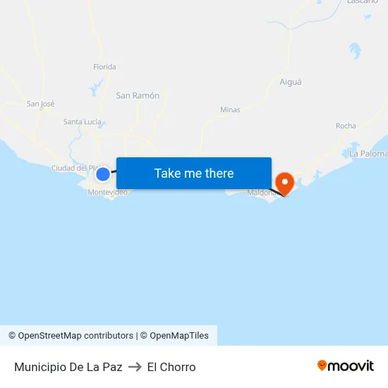 Municipio De La Paz to El Chorro map