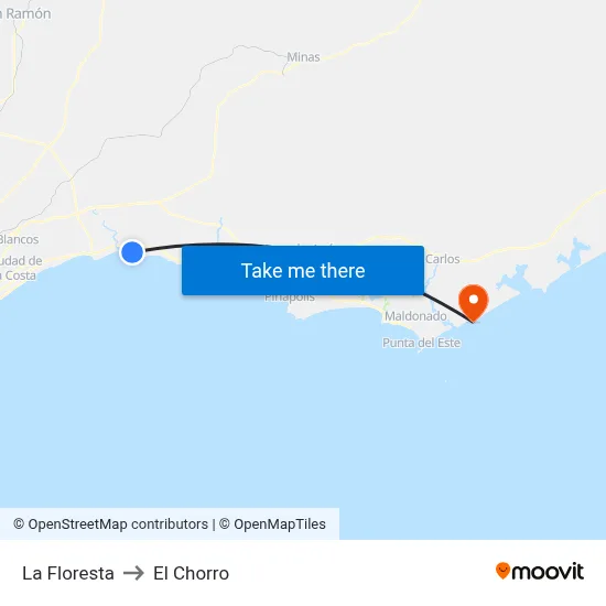 La Floresta to El Chorro map