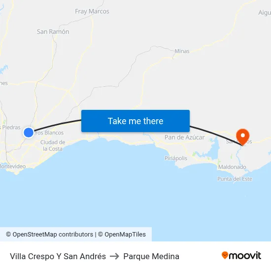 Villa Crespo Y San Andrés to Parque Medina map