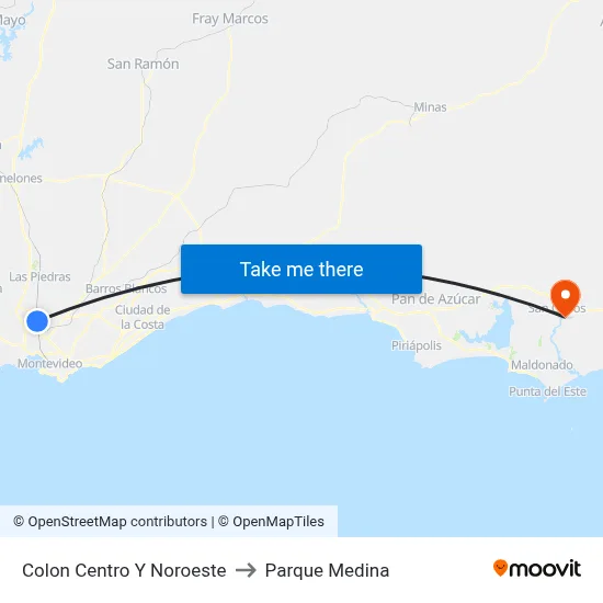 Colon Centro Y Noroeste to Parque Medina map