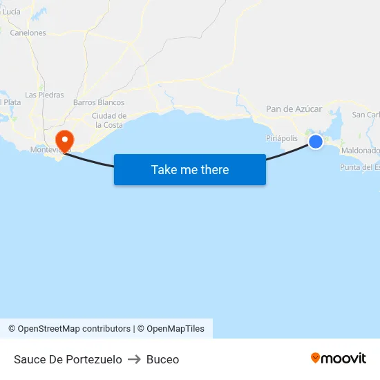 Sauce De Portezuelo to Buceo map