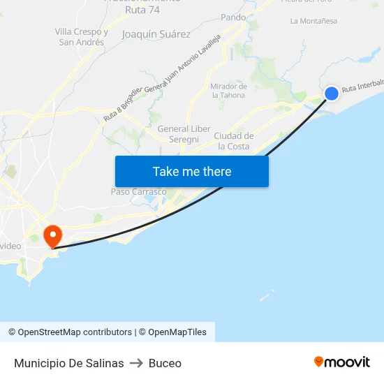 Municipio De Salinas to Buceo map
