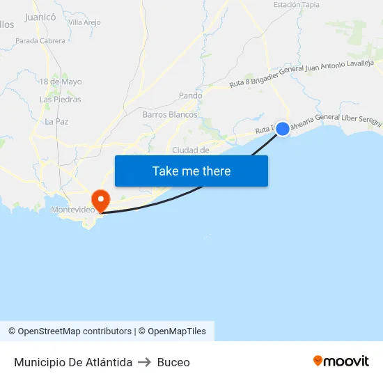 Municipio De Atlántida to Buceo map