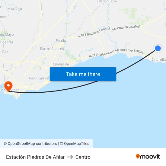 Estación Piedras De Afilar to Centro map