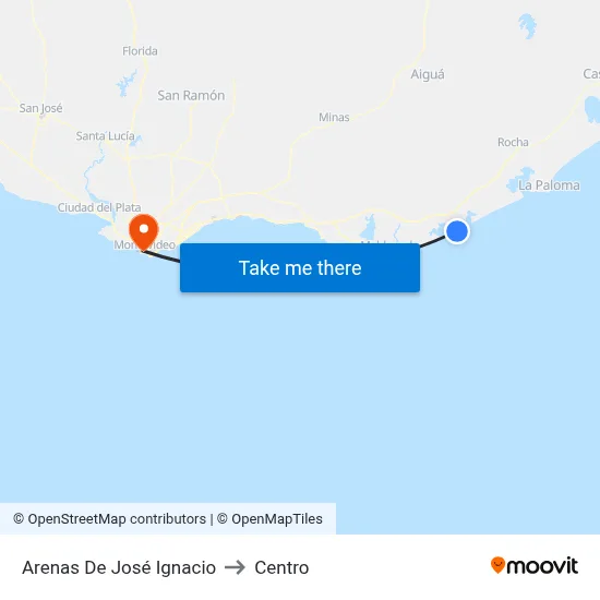 Arenas De José Ignacio to Centro map