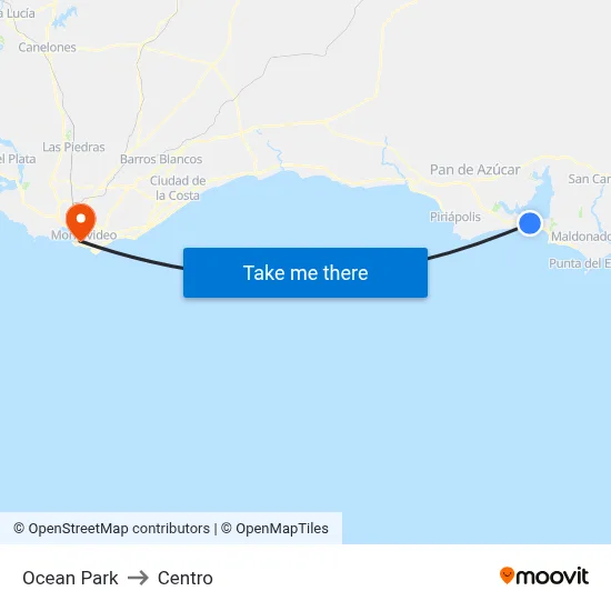 Ocean Park to Centro map