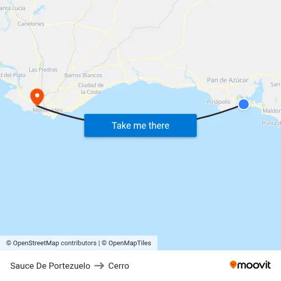 Sauce De Portezuelo to Cerro map