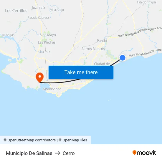 Municipio De Salinas to Cerro map