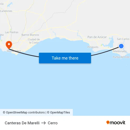 Canteras De Marelli to Cerro map