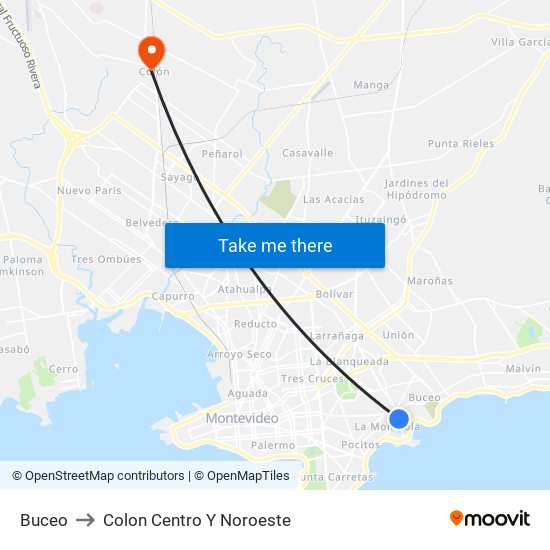 Buceo to Colon Centro Y Noroeste map